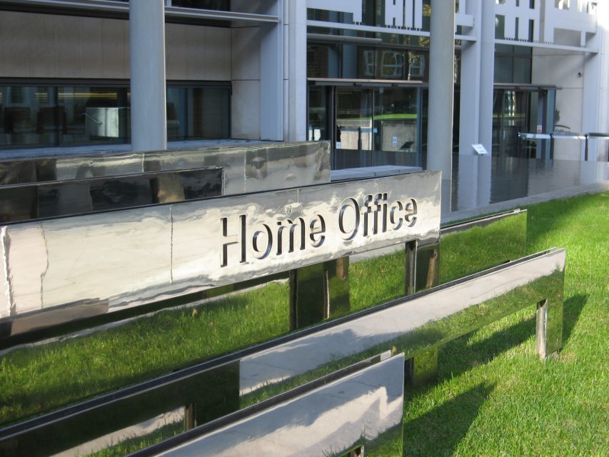 Home Office building and entrance sign